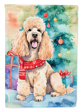 Poodle Christmas House Flag