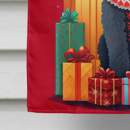 Poodle Holiday Christmas House Flag