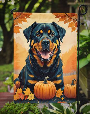 Rottweiler Fall Garden Flag