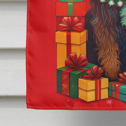 Wirehaired Pointing Griffon Holiday Christmas House Flag