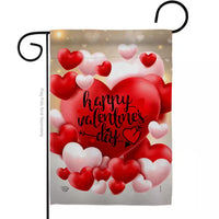 13 In. X 18.5 In. Pop Hearts Valentines Day Garden Flag Double-Sided Spring Decorative Vertical Flags