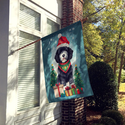 Portuguese Water Dog Christmas House Flag