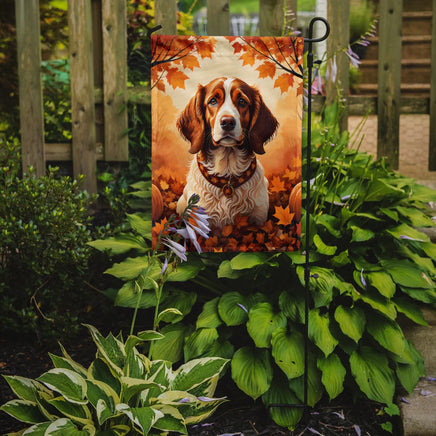 Brittany Spaniel Fall Garden Flag