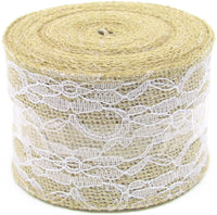 Darice 2.5 inch Natural Accents Burlap w/ Lace Fiber Wrap, 5 yards 2915-012 Darice 2915-012 Crafts