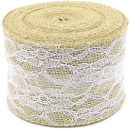 Darice 2.5 inch Natural Accents Burlap w/ Lace Fiber Wrap, 5 yards 2915-012 Darice 2915-012 Crafts