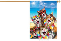 Custom Decor Beach Kittens 3671 Decorative Flag 3671FL Flags
