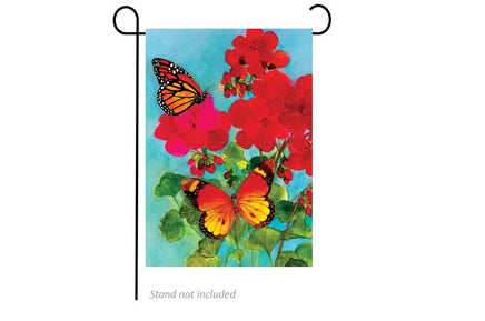 Custom Decor Geranium Butterflies 4000 Decorative Flag 4000FM Flags