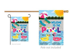 Custom Decor Welcome To The Pool 4029 Decorative Flag 4029FM Flags