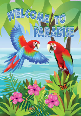 Custom Decor Paradise Parrots 4293 Decorative Flag 4293FL Flags