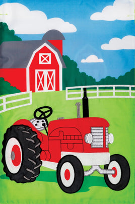 Custom Decor Farm Tractor-Applique 4342 Decorative Flag 4342FM Flags