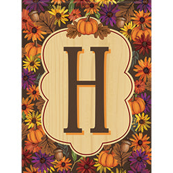 Carson Harvest Monogram H 46587  Carson Garden Flag 12.5" x 18" '46587 Flags