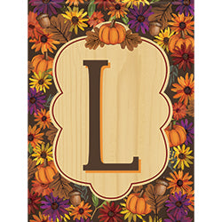 Carson Harvest Monogram L 46590  Carson Garden Flag 12.5" x 18" '46590 Flags