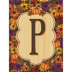 Carson Harvest Monogram P 46593  Carson Garden Flag 12.5" x 18" '46593 Flags