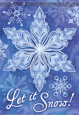 Carson Glitter - Snowflake Splendor 46781  Carson Garden Flag 12.5" x 18" '46781 Flags