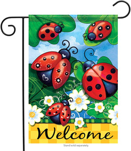 Carson Lovely Ladybugs Glittertrends 46888  Carson Garden Flag 12.5" x 18" '46888 Flags