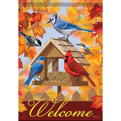 Carson Bird Feeder Gathering Trends 48253 Carson House Flag 28" x 40" '48253 Flags