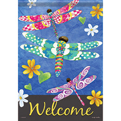 Carson Dancing Dragonflies Classic Americana Barn 48933 Carson House Flag 28" x 40" '48933 Flags