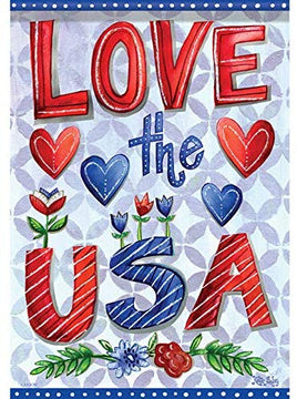Carson Red, White & Blooms Glittertrends 49135  Carson Garden Flag 12.5" x 18" '49135 Flags