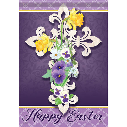 Carson Happy Easter Cross 49138  Carson Garden Flag 12.5" x 18" '49138 Flags