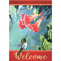 Carson Hummingbird and Trumpet Vine 51184 Carson House Flag 28" x 40" '51184 Flags