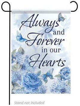 Carson Always In Our Hearts 49525 Carson Garden Flag 12.5" x 18" '49525 Inspirational Flags