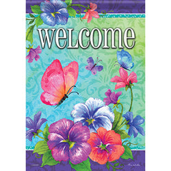 Carson Pansies & Butterflies 49529 Carson Garden Flag 12.5" x 18" '49529 Flags