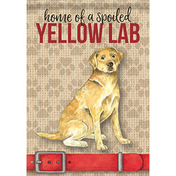 Carson Spoiled Yellow Lab 49687 Carson Garden Flag 12.5" x 18" '49687 Flags