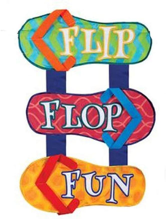 Carson Applique - Flip Flop Fun 55390  Carson Garden Flag 12.5" x 18" '55390 Flags