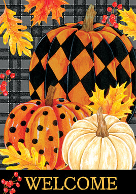 Custom Decor Painted Pumpkins 3387 Decorative Flag 3387FL Flags