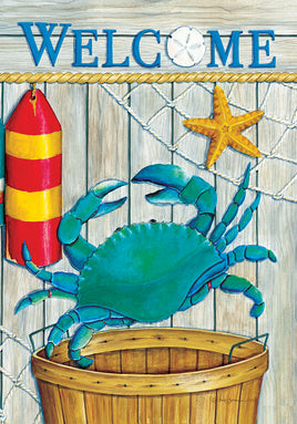 Custom Decor Crab Basket 4016 Decorative Flag 4016FL Flags